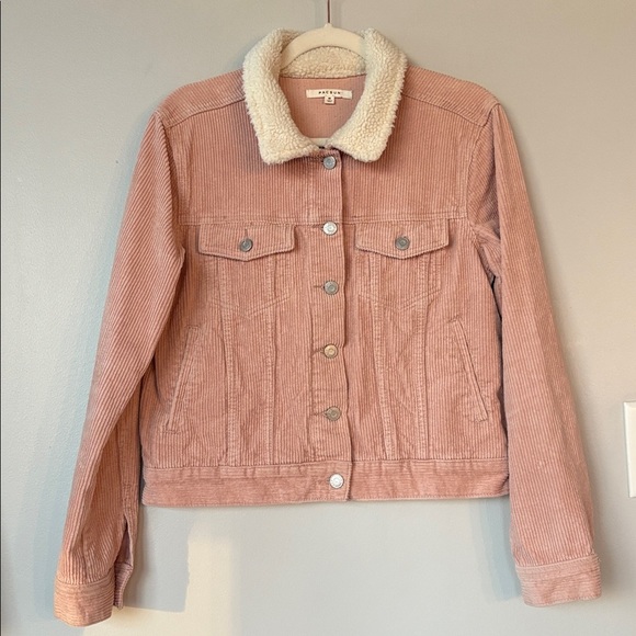 Pacsun Pink corduroy jacket with Sherpa collar - Picture 4 of 8